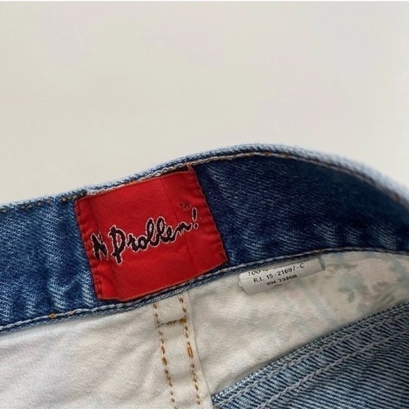 Vintage 90’s Fringe Cut Off Floral Dark Wash High Rise Shorts 7/8 Western - Picture 2 of 9